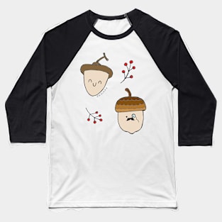 Acorn with monocle and hat Baseball T-Shirt